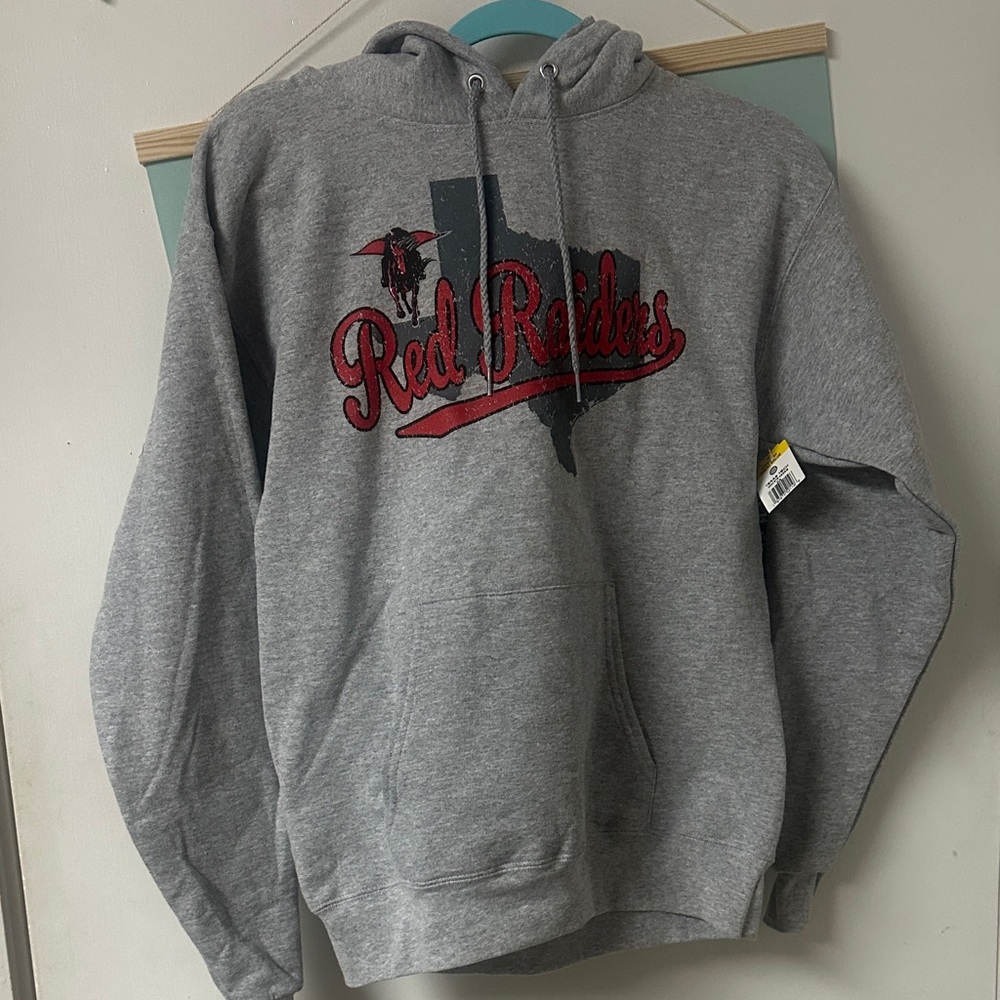 Hanes Gray Red Raiders Hoodie